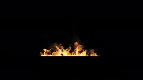 Realistic Ground Fire Spreading Animation with Smoke
