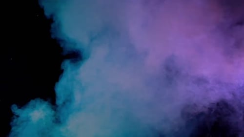 Colorful Abstract Smoke on Black Background
