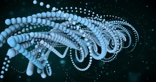 Abstract Digital Spheres Wave and Flow Loop Background