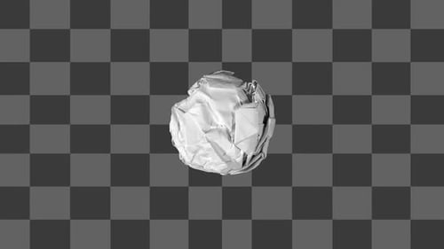 Crumpled Paper Unfurl Alpha Transition