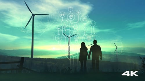 Green Energy Of The Future Of Our Planet 4K