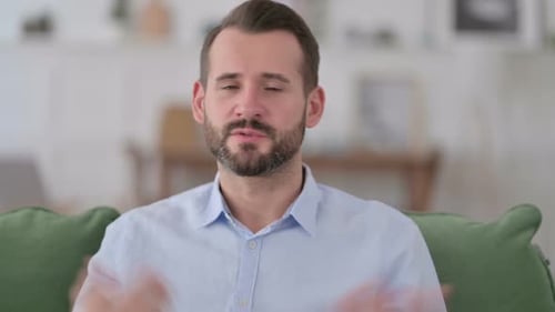 Man Talking and Explaining a Broadcast Concept