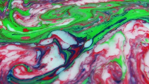 Vivid Paints Mixing Together in Abstract Patterns