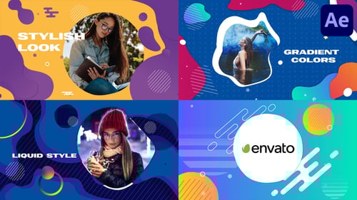 Colorful Liquid Slideshow | After Effects