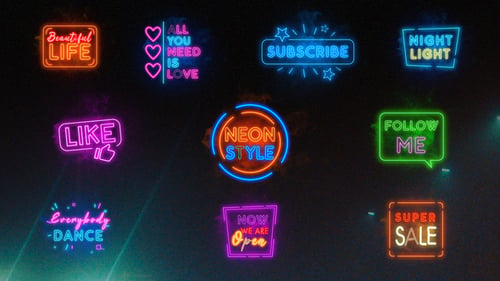 Neon Titles || Premiere Pro MOGRT