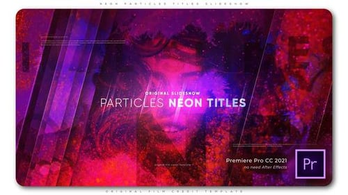 Neon Particles Titles Slideshow