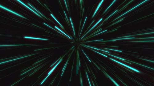 Futuristic Warp Speed Hyperspace Tunnel Animation Loop