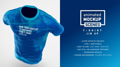 Animated T-Shirt Mockup Template for Custom Branding Showcase