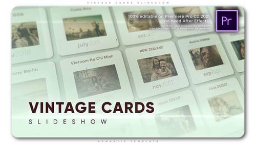 Diashow mit Vintage-Karten