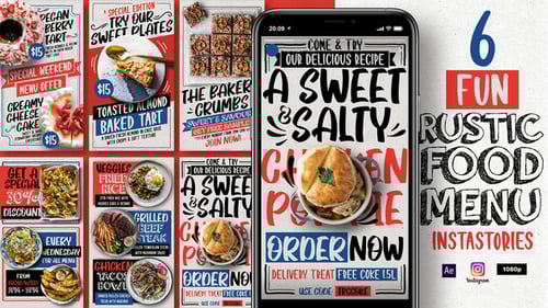 Rustic White Menu Instagram Stories