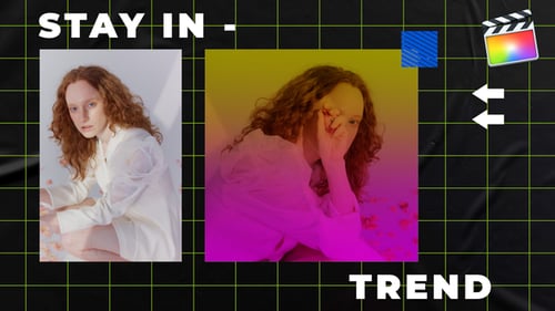 Dynamic Fashion Promo with Geometric Design Elements