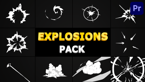 Dynamic Hand-Drawn Cartoon Explosions and Impact Effects Pack