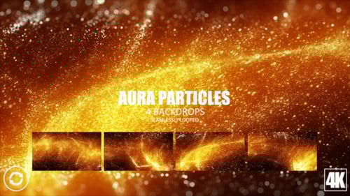 Golden Shimmering Fluid Particles Abstract Background