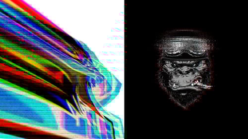 Powerful Glitch Logo Intro