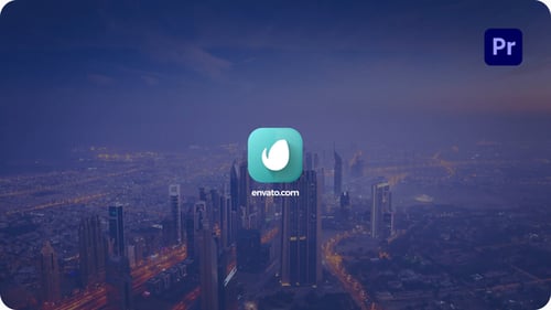 Minimal Flat Logo Reveal with Geometric Elements