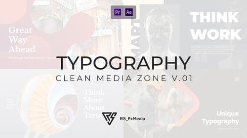 Diapositiva tipográfica - Clean Media Zone V.01 | MOGRT
