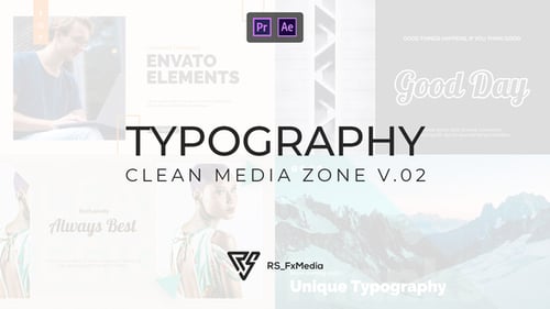Diapositiva tipográfica - Clean Media Zone V.02 | MOGRT