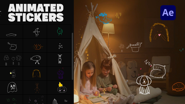 Cover for Cartoon Lyric Stroke Animations | After Effects