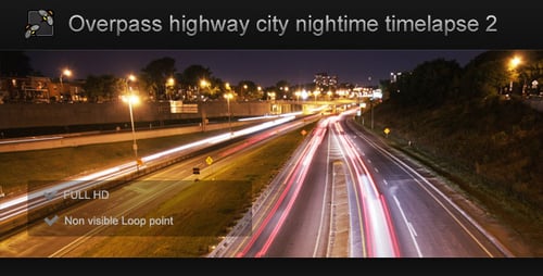 City Overpass on Highway Nightime 1