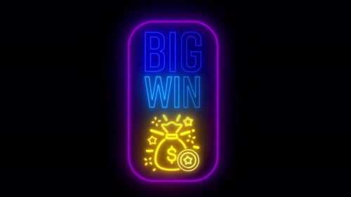 Big Win Colorize Neonzeichen Alpha-Kanal