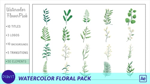 Watercolor Flower Pack