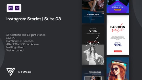 Dynamic Fashion Sale Instagram Stories Template with Modern Transitions
