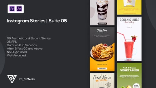 Food Menu Instagram Stories for Restaurant and Cafe Promotions