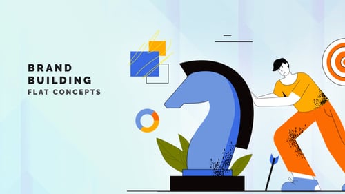 Brand building - Flat Concept