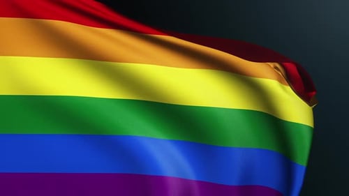 Waving Rainbow Flag Animation for Pride Celebrations