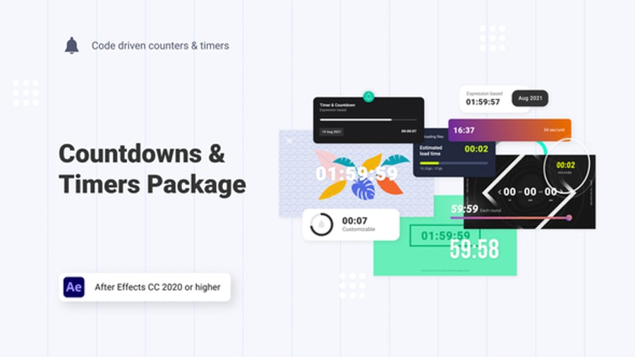 Countdowns & Timers Pack, Elements ft. countdown timer & counter - Envato