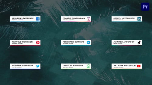 Social Media Lower Thirds For Premiere Pro