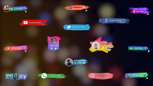 Brush Social Media Lower Thirds || Premiere Pro MOGRT