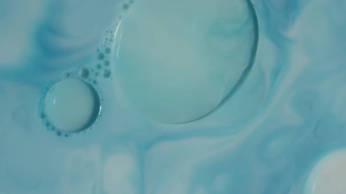 Teal Bubbles Forming Abstract Pattern