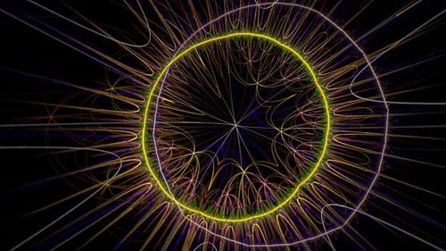 Abstract Pulsing Energy Rings Animated Background Loop