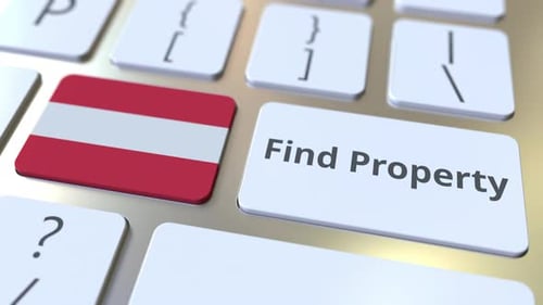 Find Property Text and Flag of Austria on the Keyboard