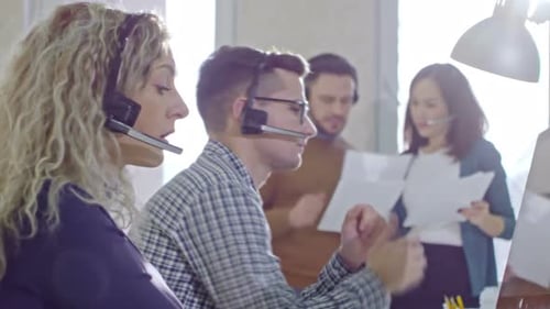 Call Centre Operators Calling Customers