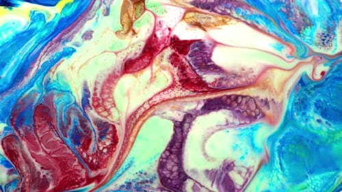 Encre de peinture colorée abstraite Explode 22