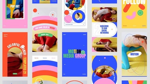 Vibrant Social Media Stories: Dynamic Opener Templates