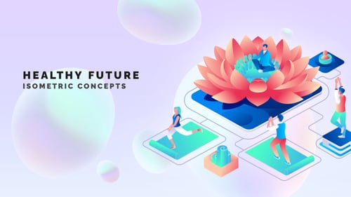 Healthy future - Isometric Concept