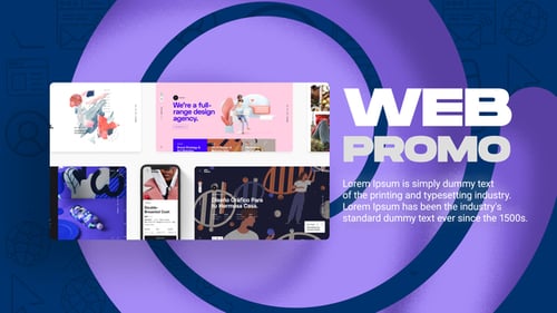Modern Website Promotion with Dynamic Grid Showcase