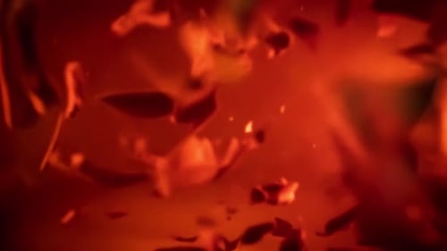 Abstract Shapes in Red and Orange Swirling