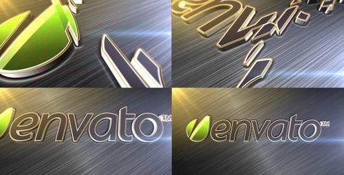 Polished 3D Metallic Logo Reveal with Clean Animation