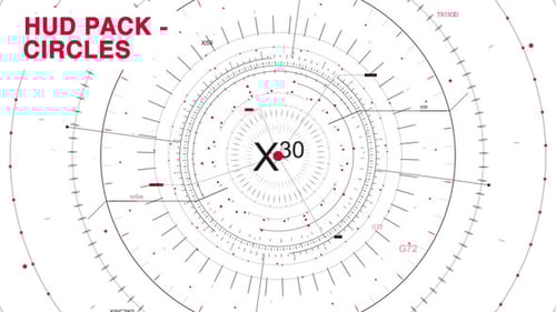 Futuristic Circular HUD Elements Pack for Tech Interfaces