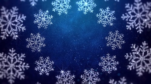 Weihnachts-Schneeflocken Blauer Hintergrund