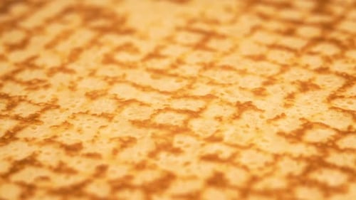 Close-up of a delicious golden pancake