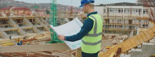 Male Architect at Construction Site