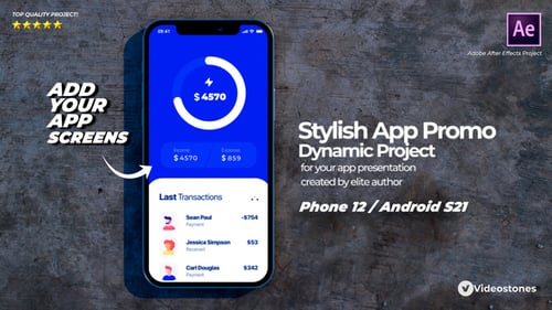 Stylish Mobile App Promo - App Demonstration Video - 3d Mobile Mockup Kit