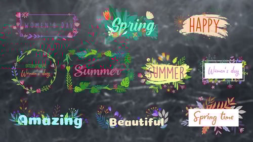 Animated Floral Title Cards for Spring and Celebrations