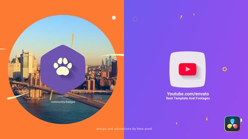 Classic Flat Logo Reveals For DaVinci Resolve