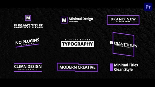 Elegant Titles For Premiere Pro